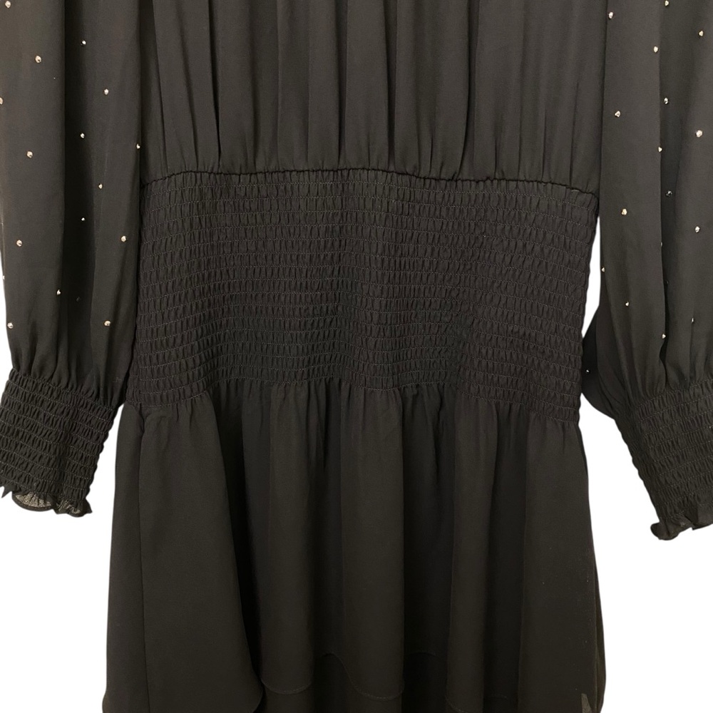 White House Black Market Black Long Sleeve Dress Sz Small - Picture 6 of 12